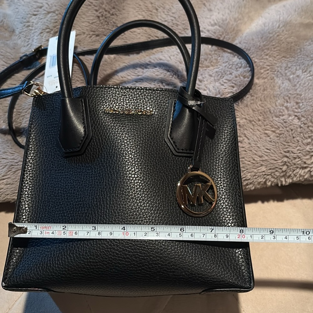 MICHAEL Michael Kors Mercer Messenger Black Leather Bag - Picture 11 of 14